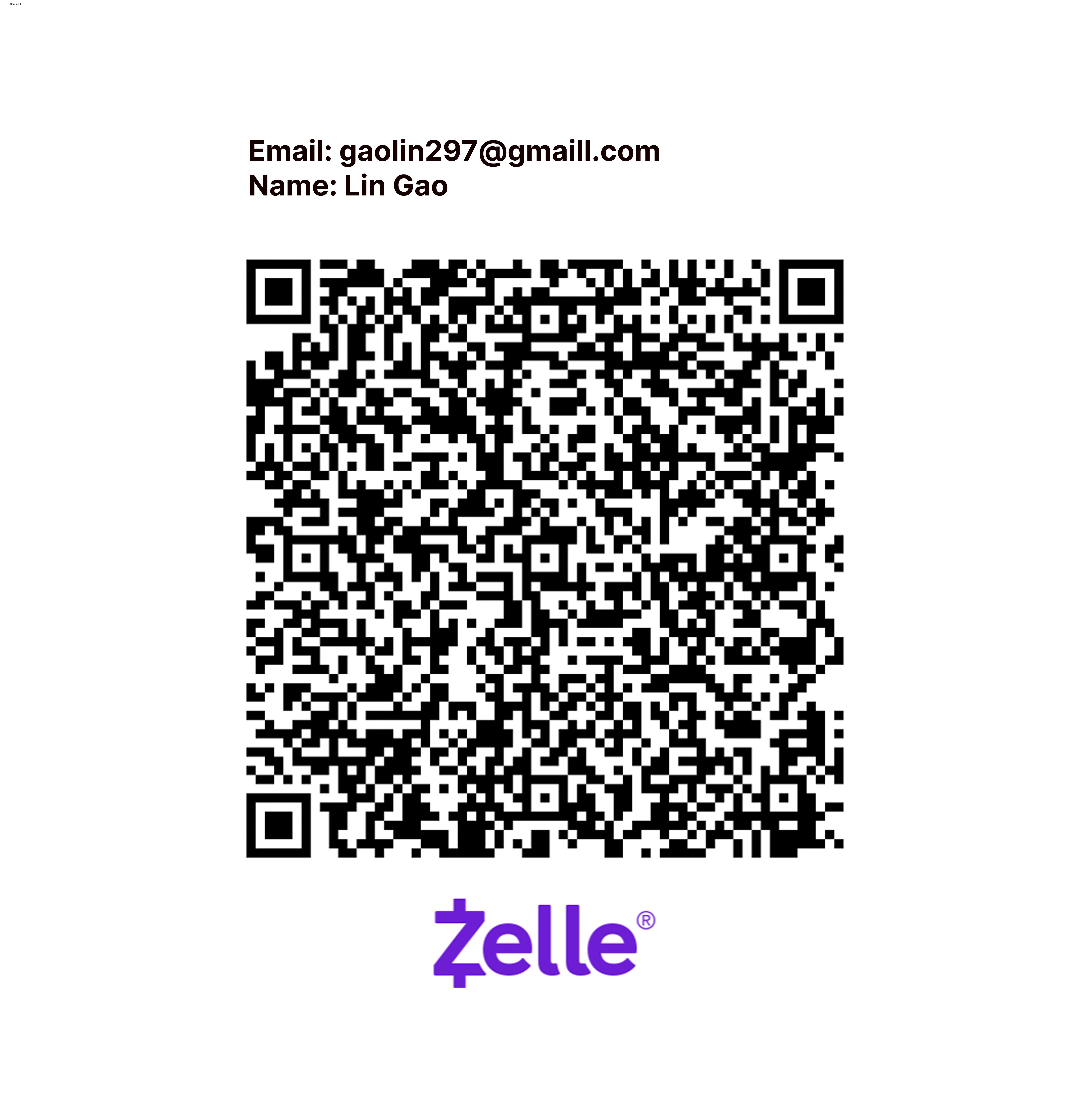 Zelle QR Code